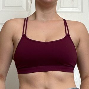 Maroon lulu lemon sports bra